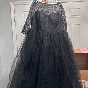 KissProm Women's Wedding Dress - Black NWT custom size.